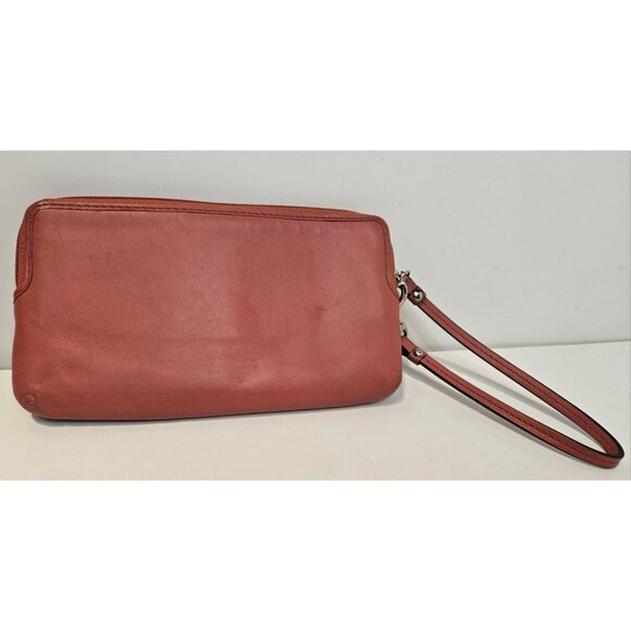 Coach Pink 8 inch Wristlet Wallet | 3 Zipper Compartments - Picture 6 of 14